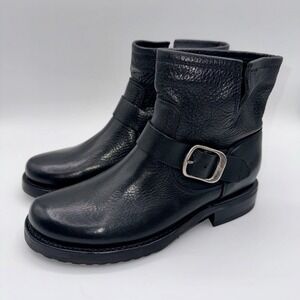 Frye Veronica Boots Women's Size 6.5 Black Leather Buckle Booties